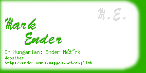 mark ender business card